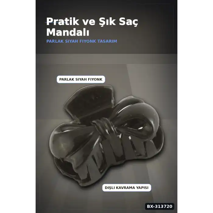 Sert Plastik 4 cm Saç Mandal Tokası - Tekli Paket, Çocuk ve Yetişkin Kullanımı BX-313720