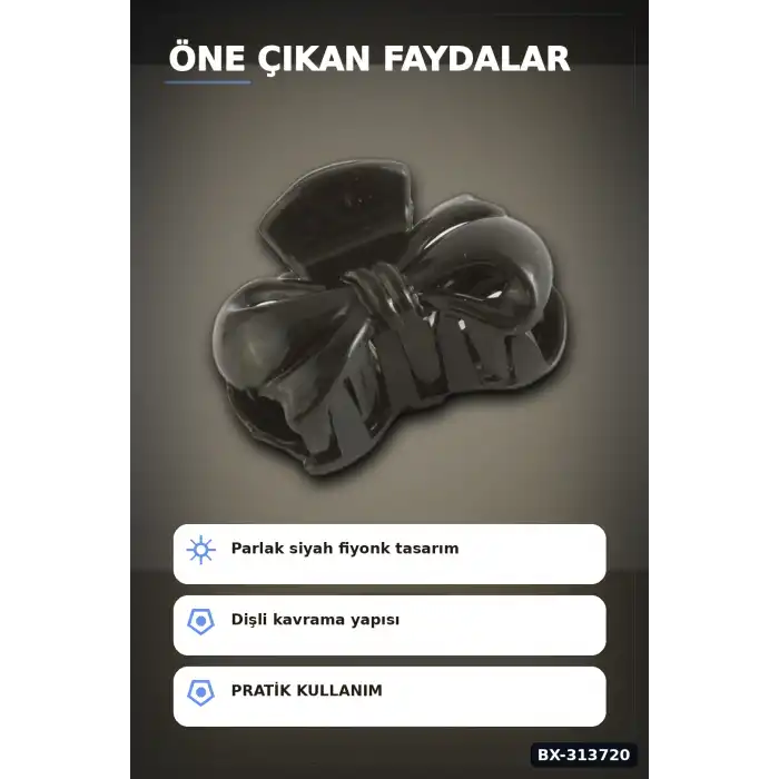 Sert Plastik 4 cm Saç Mandal Tokası - Tekli Paket, Çocuk ve Yetişkin Kullanımı BX-313720