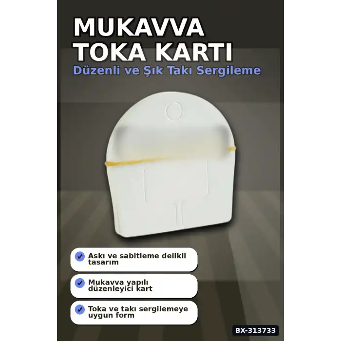 6 cm Yuvarlak Mukavva Toka Kartı 200 Adet Bağ - Takı & Makyaj Düzenleyici BX-313733