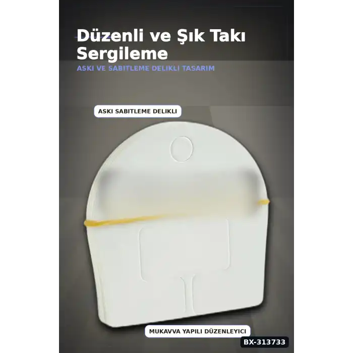 6 cm Yuvarlak Mukavva Toka Kartı 200 Adet Bağ - Takı & Makyaj Düzenleyici BX-313733
