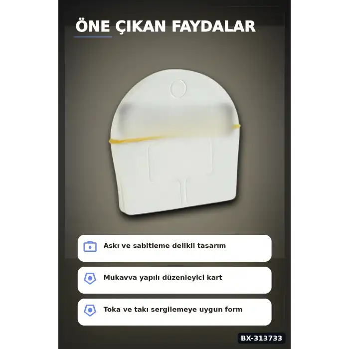 6 cm Yuvarlak Mukavva Toka Kartı 200 Adet Bağ - Takı & Makyaj Düzenleyici BX-313733