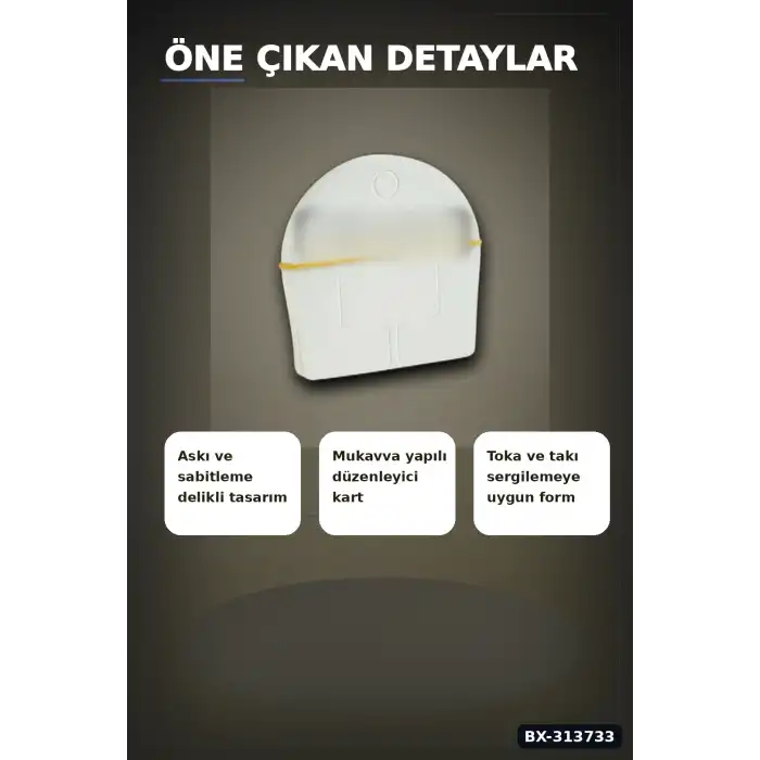 6 cm Yuvarlak Mukavva Toka Kartı 200 Adet Bağ - Takı & Makyaj Düzenleyici BX-313733