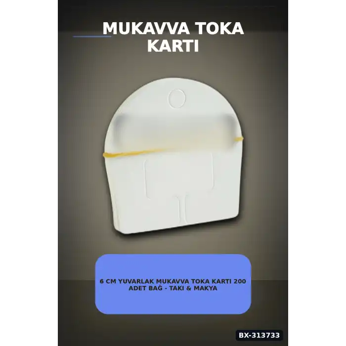 6 cm Yuvarlak Mukavva Toka Kartı 200 Adet Bağ - Takı & Makyaj Düzenleyici BX-313733