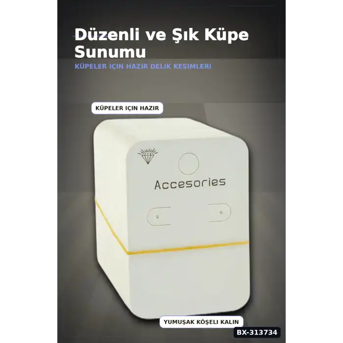 6.5x9 cm Dikdörtgen Kalın Kupe Kartı 100 Adet Paket - Bijuteri Sergileme BX-313734