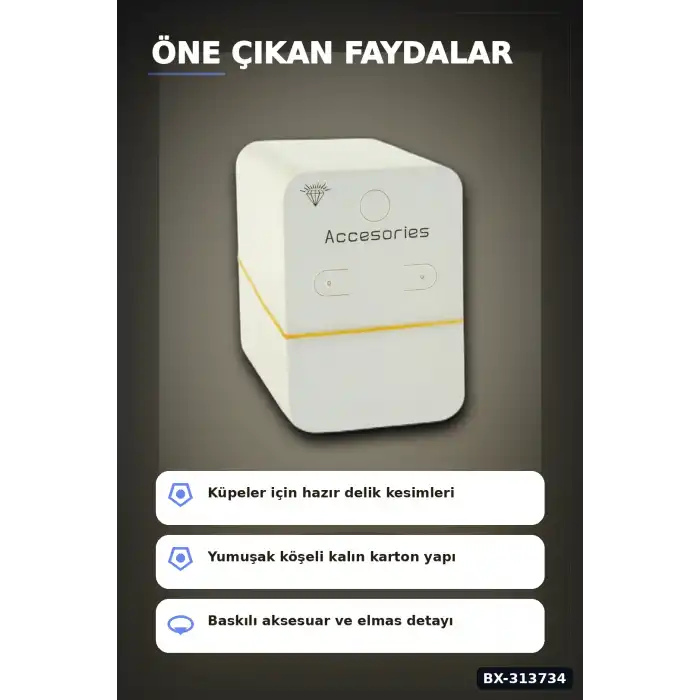 6.5x9 cm Dikdörtgen Kalın Kupe Kartı 100 Adet Paket - Bijuteri Sergileme BX-313734