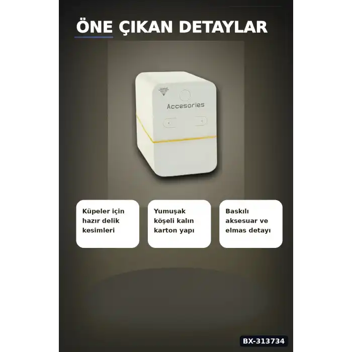 6.5x9 cm Dikdörtgen Kalın Kupe Kartı 100 Adet Paket - Bijuteri Sergileme BX-313734