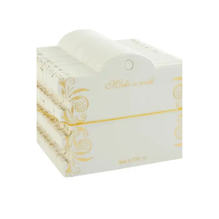 100 Adet 8x10 cm Mukavva Bileklik Kartı - 3Lü Yaldızlı Kalın, Takı Organizer Aksesuarı BX-313735