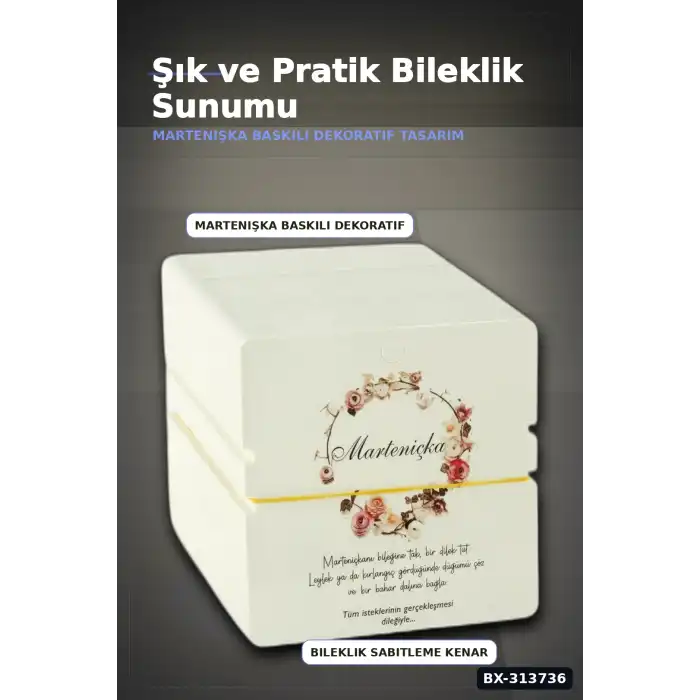 9 Cm Kare Bileklik Kartı Balya 200 Adet - Takı Vitrin Düzenleyici ve Organizer BX-313736