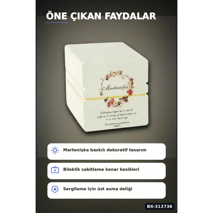 9 Cm Kare Bileklik Kartı Balya 200 Adet - Takı Vitrin Düzenleyici ve Organizer BX-313736