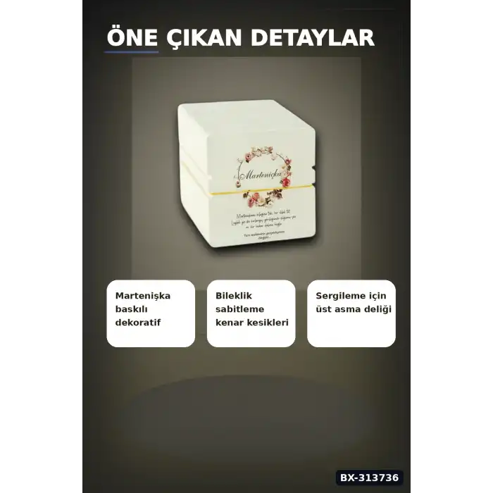 9 Cm Kare Bileklik Kartı Balya 200 Adet - Takı Vitrin Düzenleyici ve Organizer BX-313736