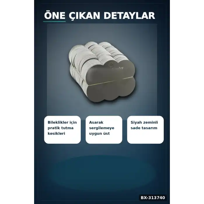 Mukavva Bileklik Toka Kartı 6.5x7.5 Cm 200 Adet Balya Takı Düzenleyici Organizer BX-313740