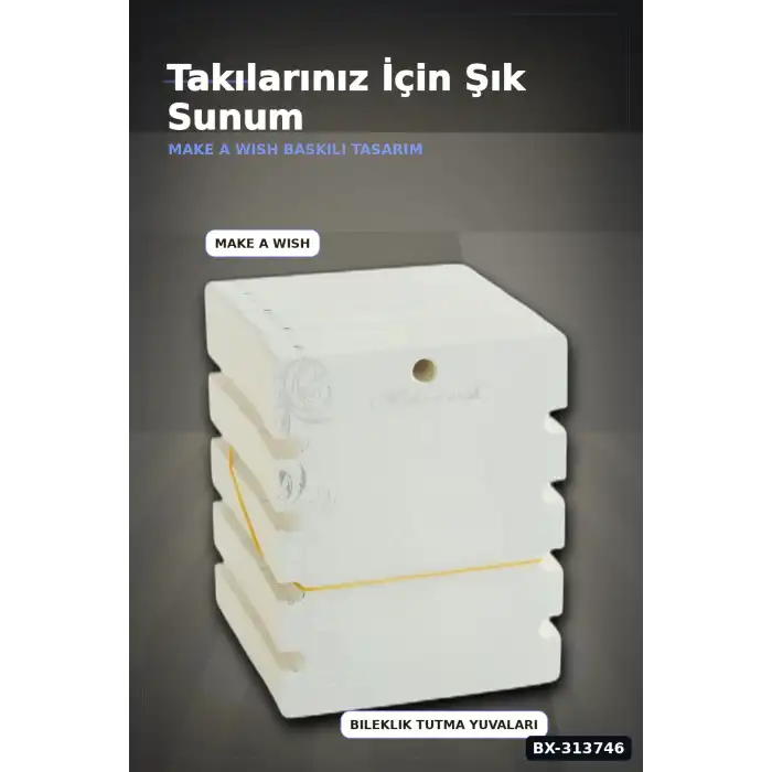 Yaldızlı Kalın Mukavva Bileklik Kartı 100 Adet 10x12 Cm Takı Düzenleyici BX-313746