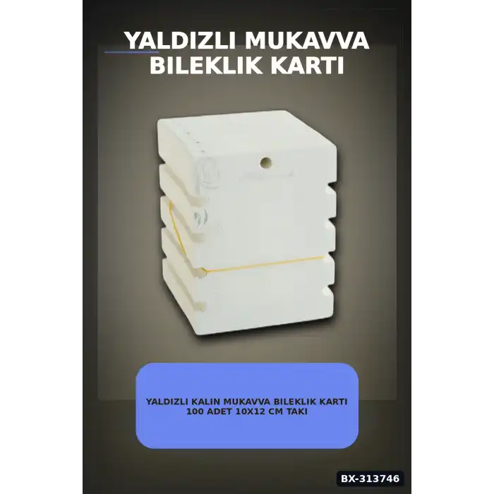 Yaldızlı Kalın Mukavva Bileklik Kartı 100 Adet 10x12 Cm Takı Düzenleyici BX-313746