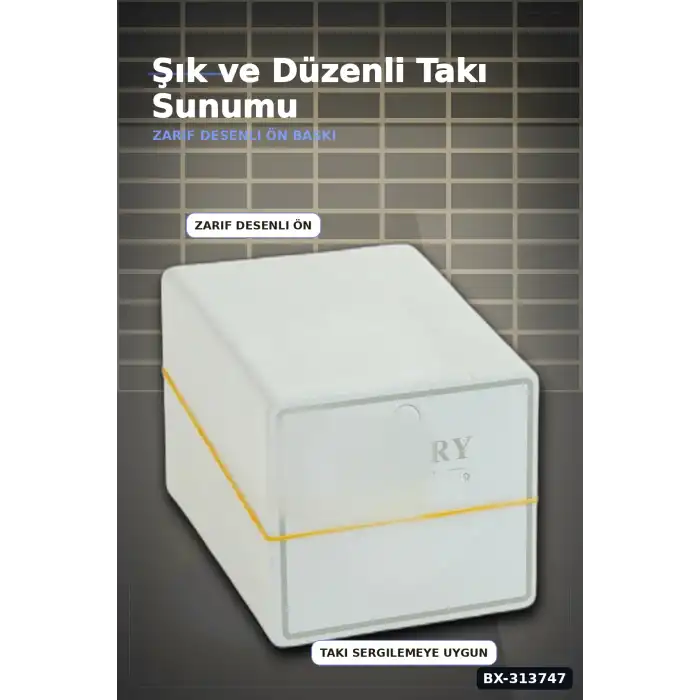 Dikdörtgen Takı Küpe Kartı 5x6 Cm 100 Adet Balya Paket Sert Karton BX-313747