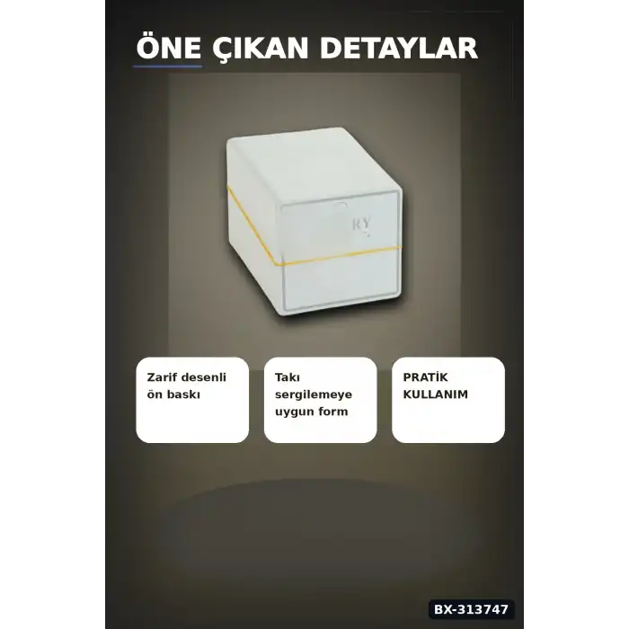 Dikdörtgen Takı Küpe Kartı 5x6 Cm 100 Adet Balya Paket Sert Karton BX-313747
