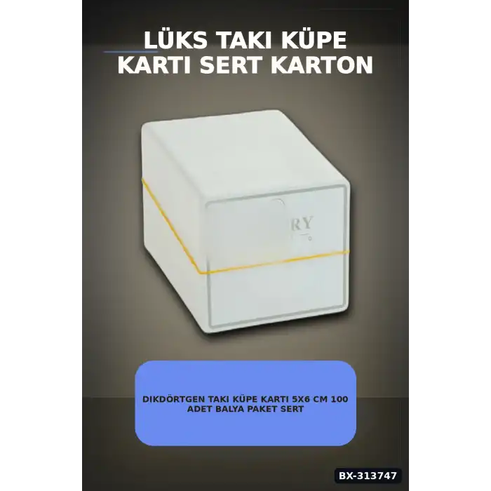 Dikdörtgen Takı Küpe Kartı 5x6 Cm 100 Adet Balya Paket Sert Karton BX-313747