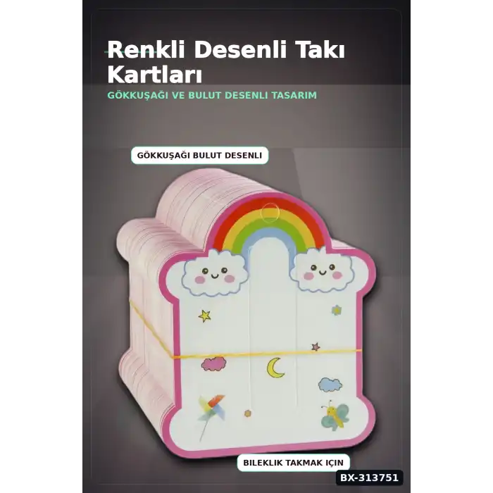 8x10 cm Bileklik Kartı 200 Adet Balya - Çocuk Bilek Kartı, Organizer Aksesuarı BX-313751
