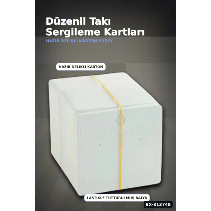 7x7 cm Küpe Kartı 100 Adet Balya Paket Takı Sergileme Kartonu Perakende Toptan BX-313748