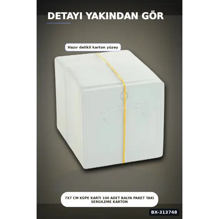 7x7 cm Küpe Kartı 100 Adet Balya Paket Takı Sergileme Kartonu Perakende Toptan BX-313748