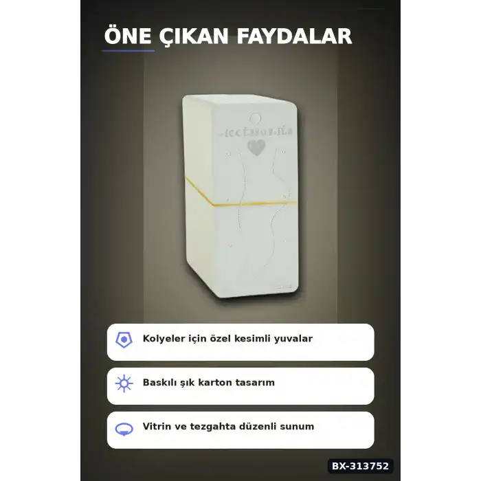 Karton Takı Standı 5.5x12 cm 200 Adet Renk Aksesuar Sergileme Kartı BX-313752