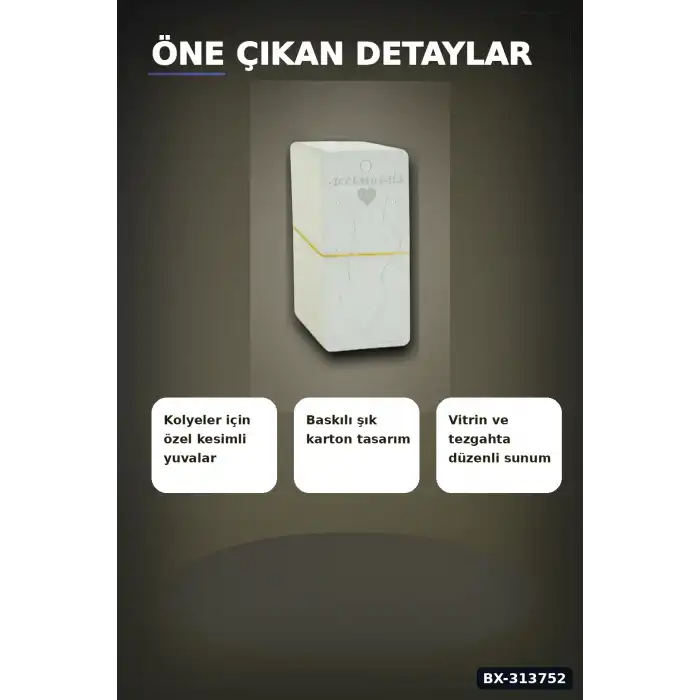 Karton Takı Standı 5.5x12 cm 200 Adet Renk Aksesuar Sergileme Kartı BX-313752