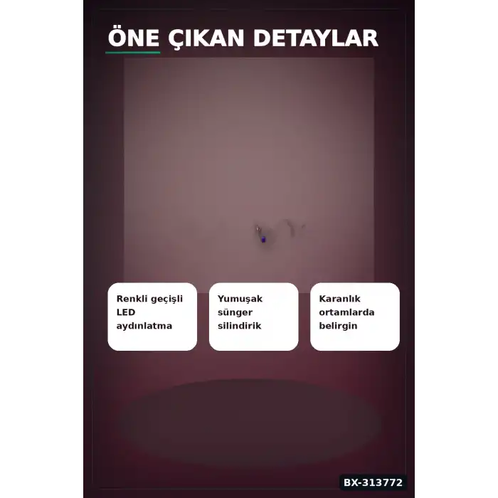 3 Kademeli Yanan 46 cm Ledli Sünger Parti Çubuğu - 40 Adet Toplu Paket BX-313772