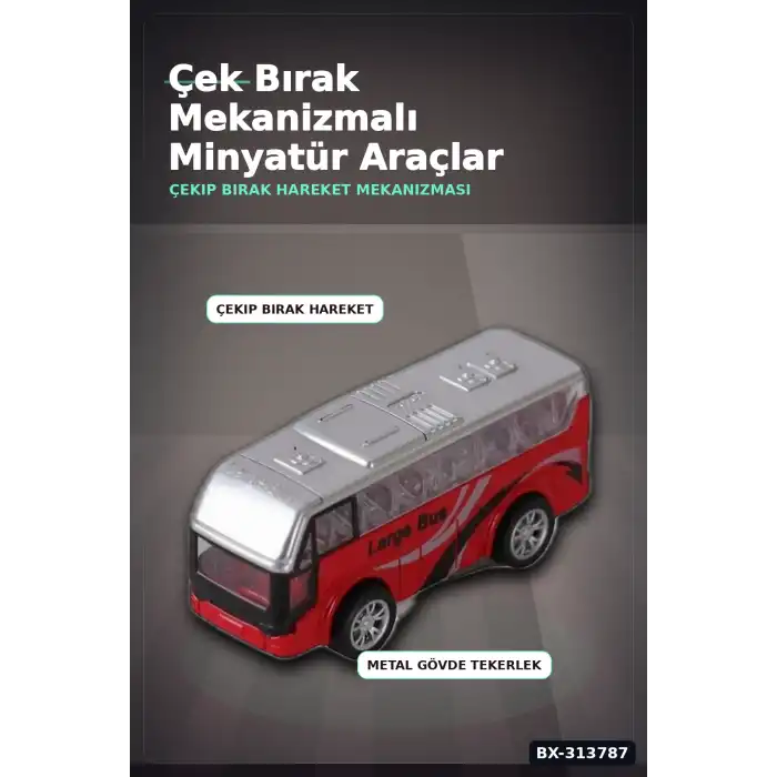 8 cm 50li Çek Bırak Metal Minyatür Araba Seti - R1018 Oyuncak Koleksiyon BX-313787