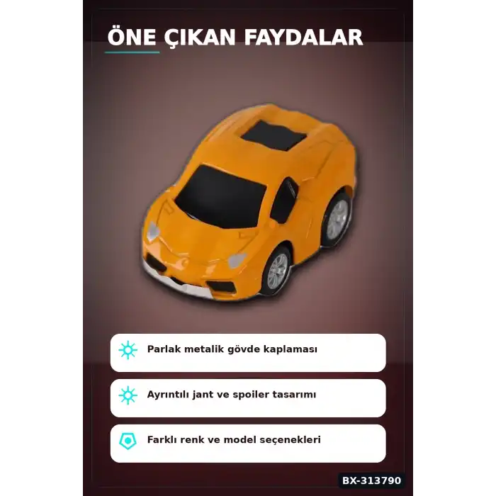 6 Cm Mini Metal Çek Bırak Araba Oyuncak - Küçük Boy Araç Koleksiyon Hediyesi BX-313790