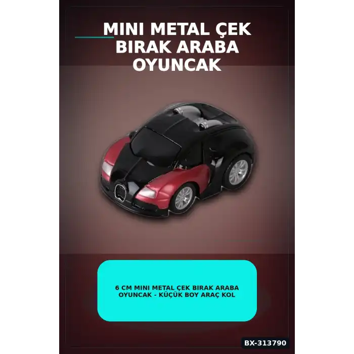 6 Cm Mini Metal Çek Bırak Araba Oyuncak - Küçük Boy Araç Koleksiyon Hediyesi BX-313790