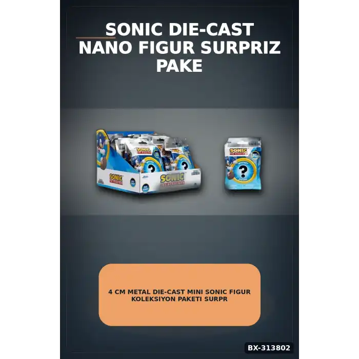 4 Cm Metal Die-Cast Mini Sonic Figur Koleksiyon Paketi Surpriz Nano Oyun BX-313802