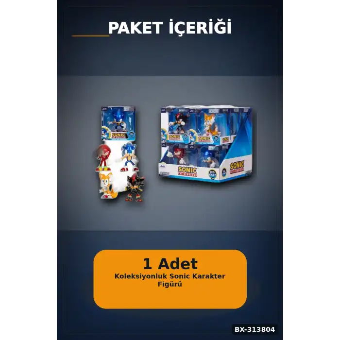 Die-Cast Metal 6.5 Cm Sonic The Hedgehog Koleksiyon Figürü - 1 Adet Pop Kültür BX-313804