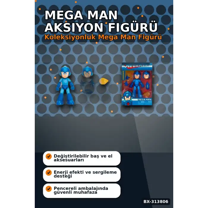 Capcom Lisanslı 11.5 cm Man Aksiyon Figürü - 1 Adet, Koleksiyonluk Pencere Kutulu Oyuncak BX-313806
