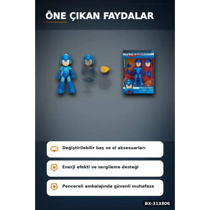 Capcom Lisanslı 11.5 cm Man Aksiyon Figürü - 1 Adet, Koleksiyonluk Pencere Kutulu Oyuncak BX-313806