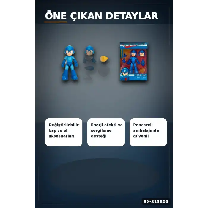 Capcom Lisanslı 11.5 cm Man Aksiyon Figürü - 1 Adet, Koleksiyonluk Pencere Kutulu Oyuncak BX-313806