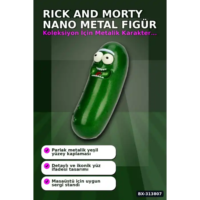 6.5 Cm Die-Cast Metal Rick And Morty Nano Koleksiyon Figuru 1 Adet Rastgele BX-313807