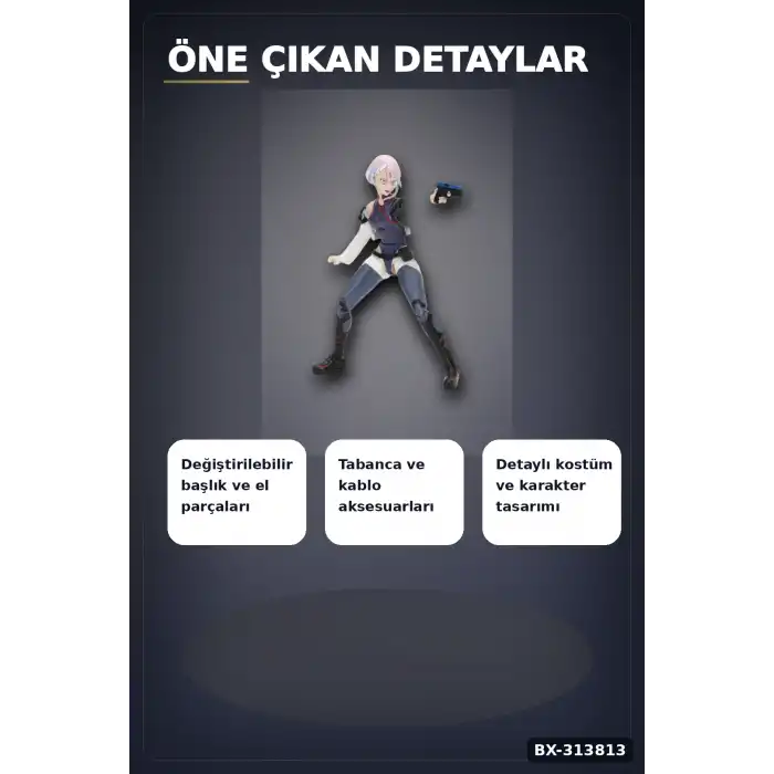 Netrunner Lucy 18 Cm Anime Aksiyon Figürü - Cyberpunk Edgerunners Koleksiyon Hediyelik BX-313813
