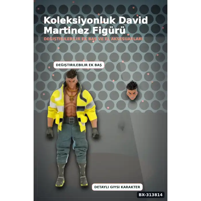 Sandevistan Modlu David Martinez Anime Figuru - 15 cm Cyberpunk Koleksiyon Hediyesi BX-313814