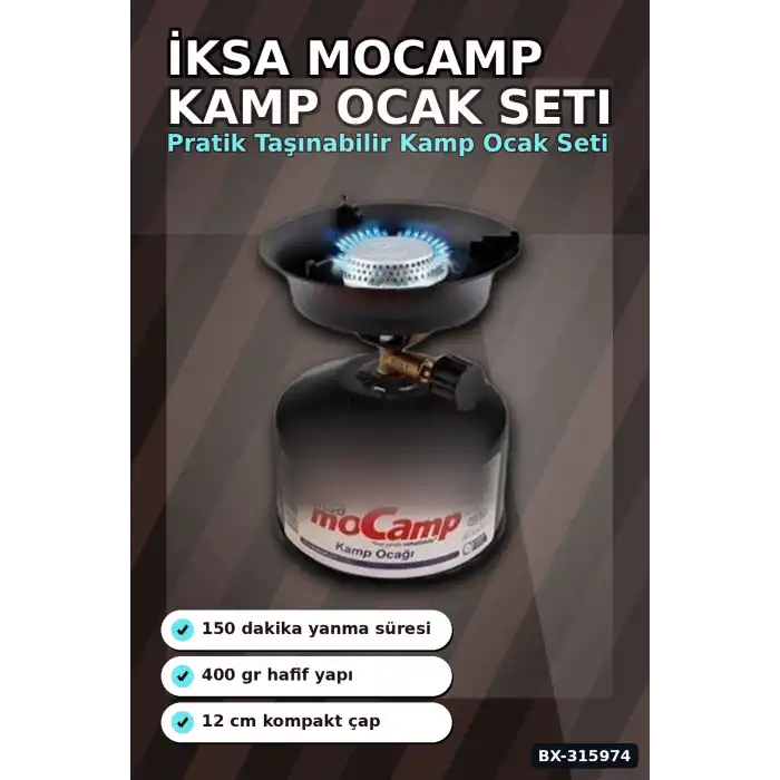 Kamp Ocağı Taşınabilir 600 Derece Isıya Dayanıklı Fırın Boyalı Paslanmaz Tekli BX-315974