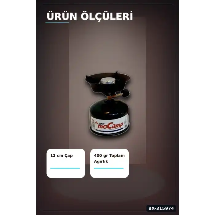 Kamp Ocağı Taşınabilir 600 Derece Isıya Dayanıklı Fırın Boyalı Paslanmaz Tekli BX-315974