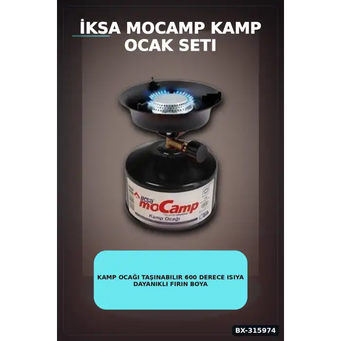 Kamp Ocağı Taşınabilir 600 Derece Isıya Dayanıklı Fırın Boyalı Paslanmaz Tekli BX-315974