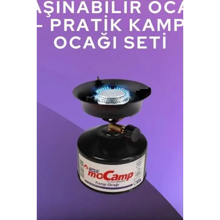 Portatif Kamp Ocağı 12 cm Pişirme Alanı 400 gr Gaz Ayarlı Pratik Doğa Ekipmanı BX-315975