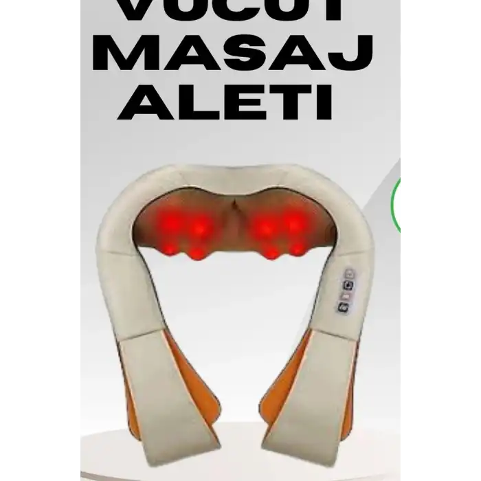 Isıtmalı Boyun Masaj Aleti - Omuz Sırt Şal Tipi Yoğurmalı Masaj Cihazı, Araç ve Ev Uyumlu BX-315979