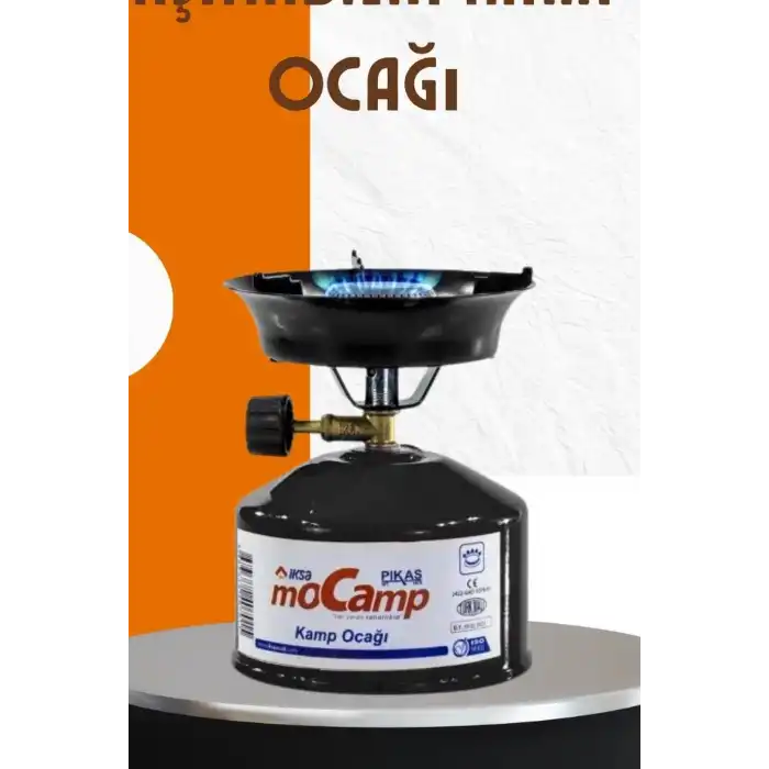 Kamp Ocağı Seti Çakmak Gazı Uyumlu 12 cm Metal Gövde Ayarlanabilir Alev BX-315999