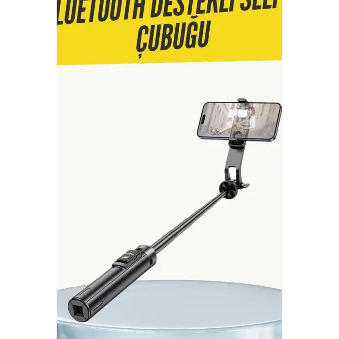 Bluetooth Selfie Çubuğu LED Işıklı Katlanabilir 130 cm Uzaktan Kumandalı BX-316002