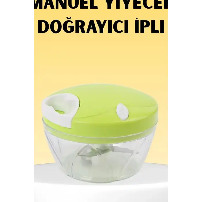 İpli Manuel El Rondosu 3 Paslanmaz Çelik Bıçaklı Sebze Soğan Doğrayıcı BX-316010