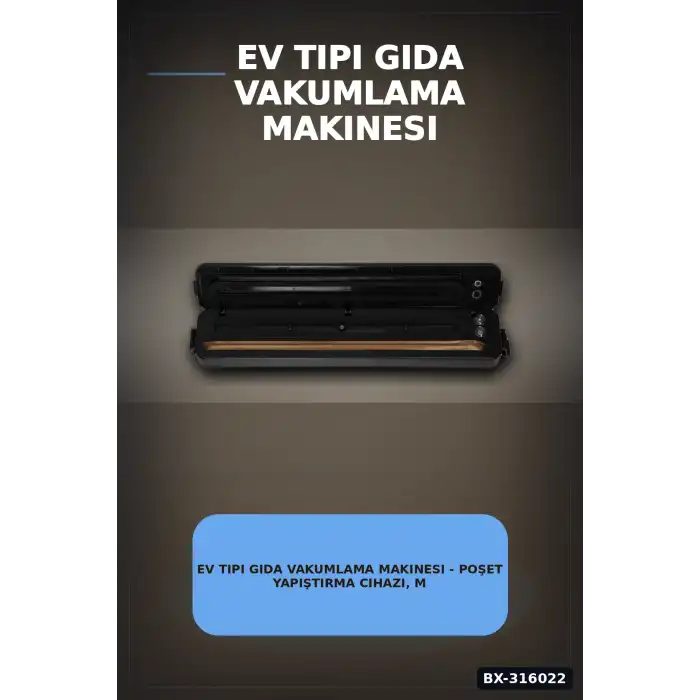 Ev Tipi Gıda Vakumlama Makinesi - Poşet Yapıştırma Cihazı, Mutfak Saklama BX-316022