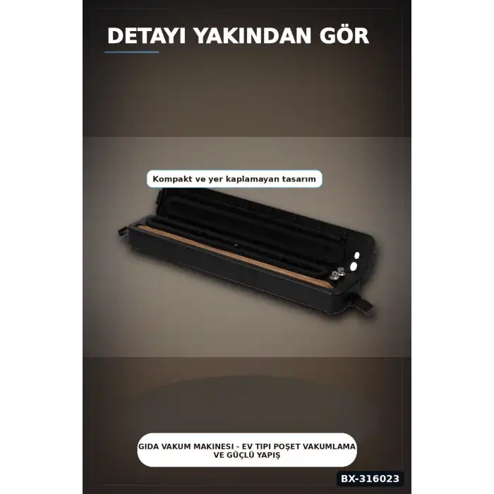 Gıda Vakum Makinesi - Ev Tipi Poşet Vakumlama ve Güçlü Yapıştırma Cihazı BX-316023