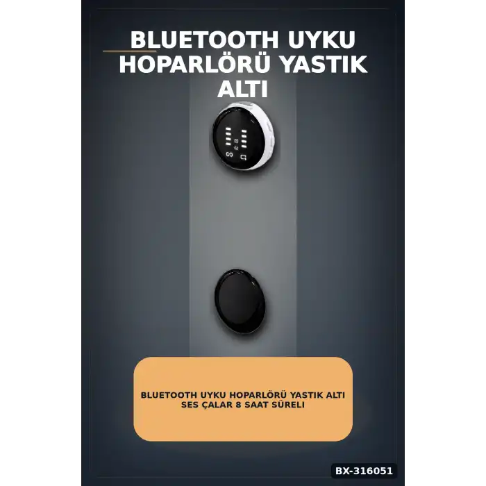 Bluetooth Uyku Hoparlörü Yastık Altı Ses Çalar 8 Saat Süreli Rahatlatıcı Müzik Cihazı BX-316051