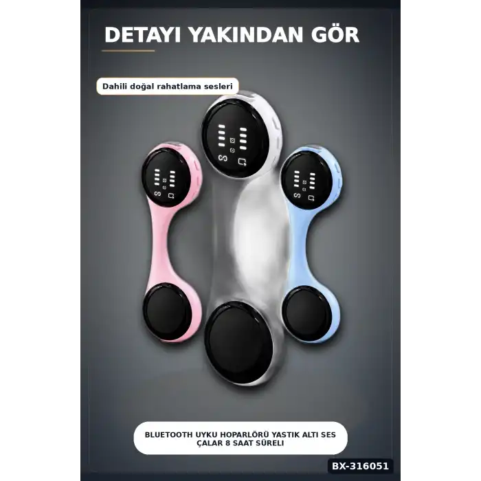 Bluetooth Uyku Hoparlörü Yastık Altı Ses Çalar 8 Saat Süreli Rahatlatıcı Müzik Cihazı BX-316051