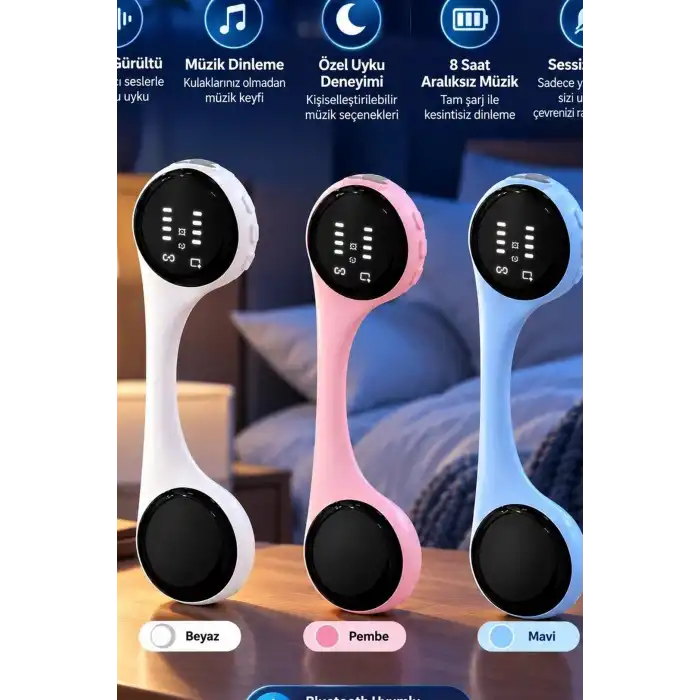 Bluetooth Yastık Altı Uyku Hoparlörü - Doğal Sesler ve Alarmlı Kompakt Cihaz BX-316053
